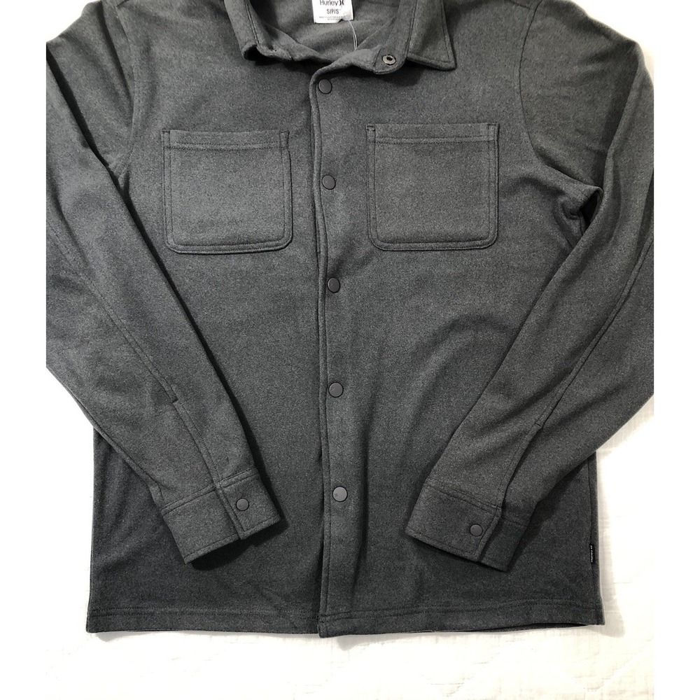 Hurley Newport Shirt Jacket Men's Small Black Performance Stretch Ultra Soft NWT - Picture 4 of 12